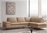 Gio Italia Decker L-Shaped Italian Leather Sectional Sofa