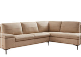 Gio Italia Decker L-Shaped Italian Leather Sectional Sofa
