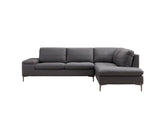Gio Italia Decker L-Shaped Italian Leather Sectional Sofa