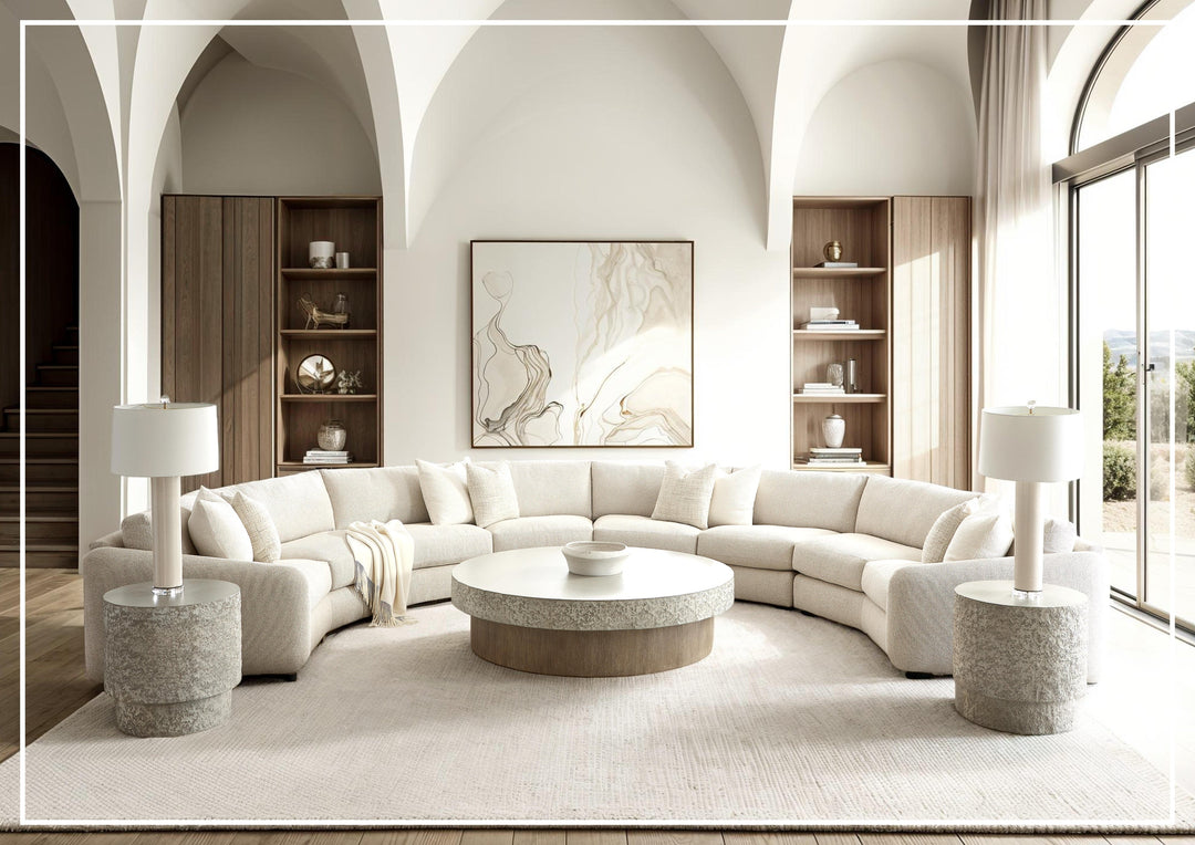 Bernhardt Soleil Fabric Sectional Sofa With Box Edge Pillows
