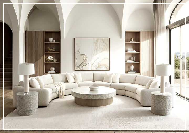 Bernhardt Soleil Fabric Sectional Sofa With Box Edge Pillows