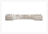 Bernhardt Soleil Fabric Sectional Sofa With Box Edge Pillows