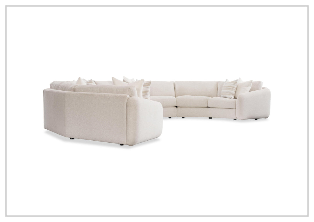 Bernhardt Soleil Fabric Sectional Sofa With Box Edge Pillows