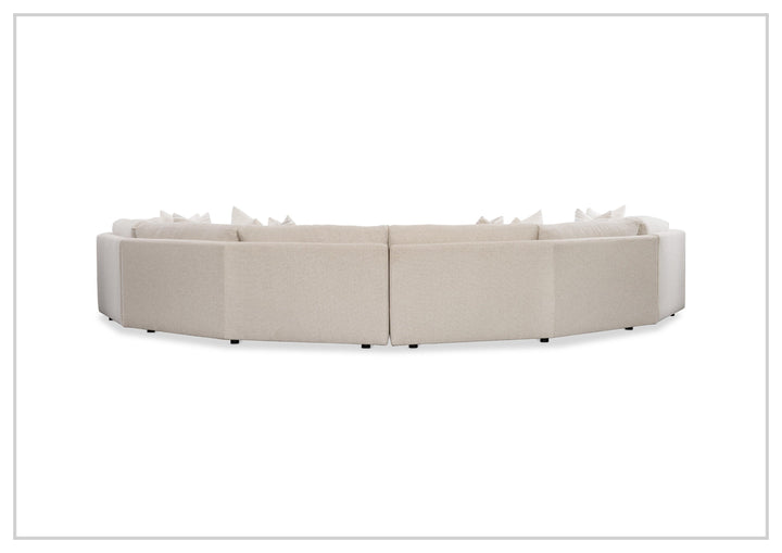 Bernhardt Soleil Fabric Sectional Sofa With Box Edge Pillows