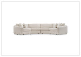 Bernhardt Soleil Fabric Sectional Sofa With Box Edge Pillows