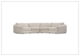 Bernhardt Soleil Fabric Sectional Sofa With Box Edge Pillows