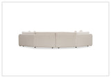 Bernhardt Soleil Fabric Sectional Sofa With Box Edge Pillows