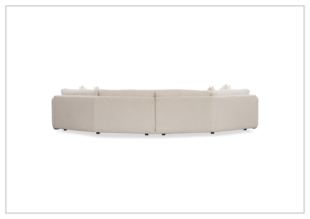 Bernhardt Soleil Fabric Sectional Sofa With Box Edge Pillows