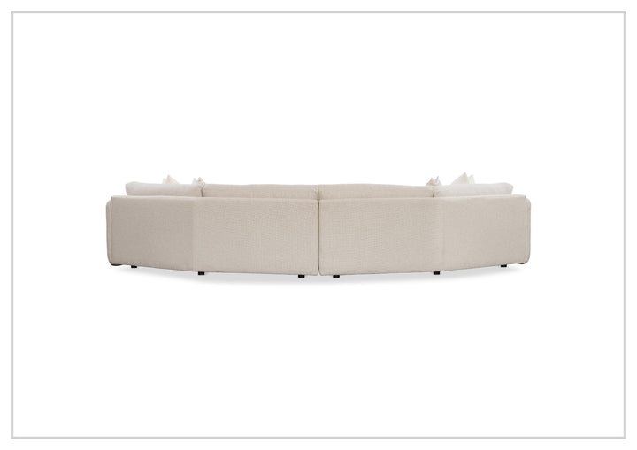 Bernhardt Soleil Fabric Sectional Sofa With Box Edge Pillows