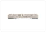 Bernhardt Soleil Fabric Sectional Sofa With Box Edge Pillows