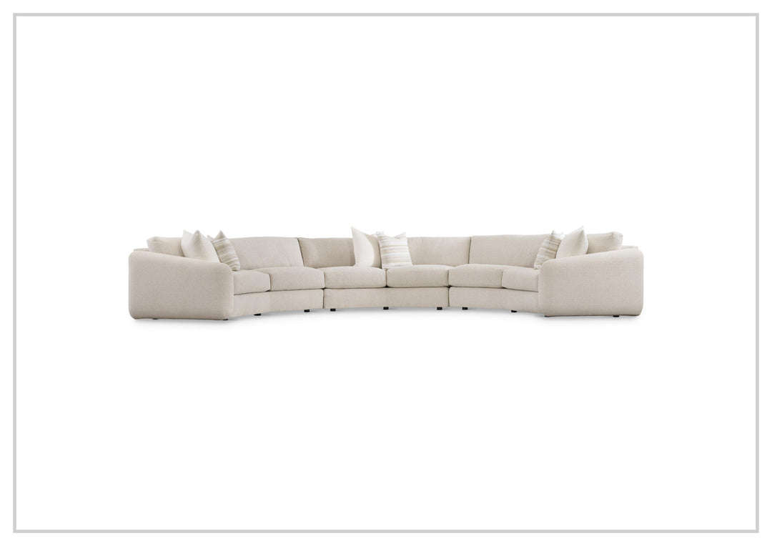 Bernhardt Soleil Fabric Sectional Sofa With Box Edge Pillows