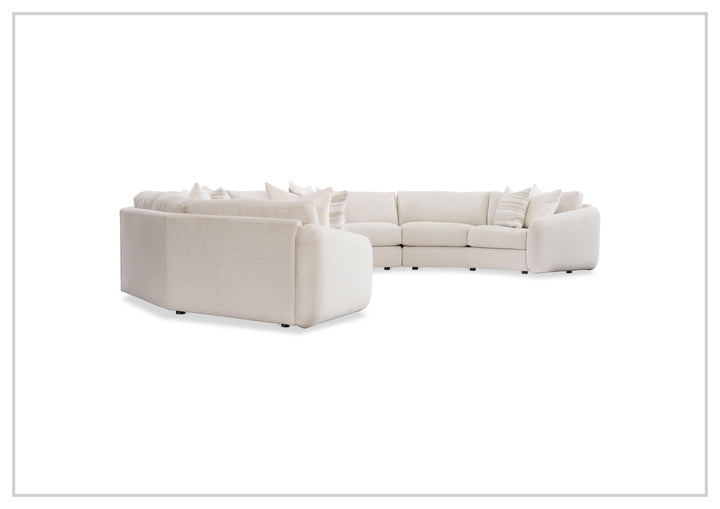 Bernhardt Soleil Fabric Sectional Sofa With Box Edge Pillows