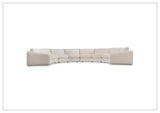 Bernhardt Soleil Fabric Sectional Sofa With Box Edge Pillows
