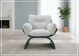 Klaussner Stellato Gray Leather Lounge Chair-Sofabed