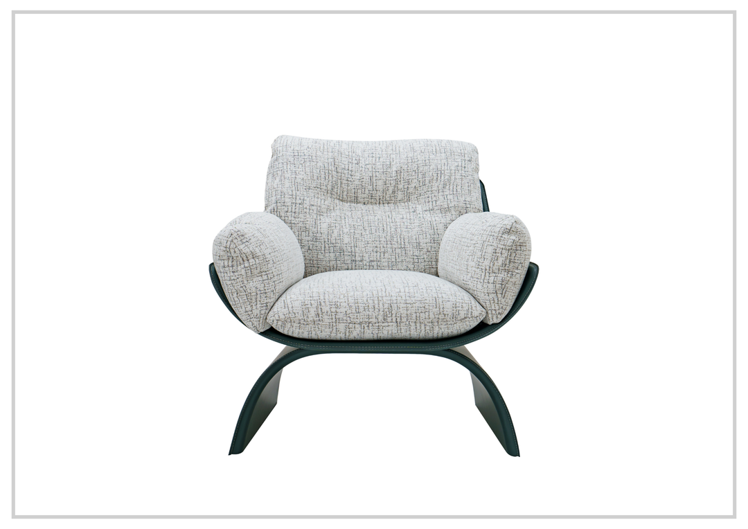 Klaussner Stellato Gray Leather Lounge Chair-Sofabed