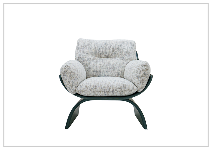 Klaussner Stellato Gray Leather Lounge Chair-Sofabed
