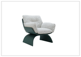 Klaussner Stellato Gray Leather Lounge Chair-Sofabed