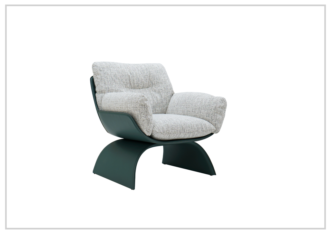 Klaussner Stellato Gray Leather Lounge Chair-Sofabed