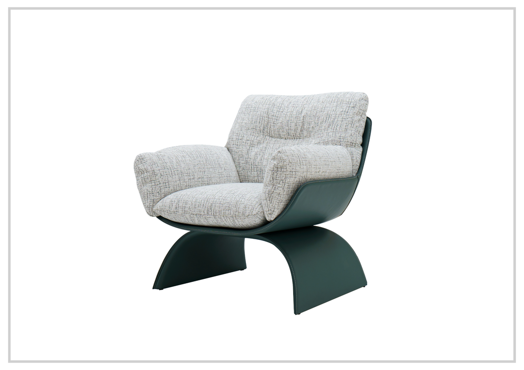 Klaussner Stellato Gray Leather Lounge Chair-Sofabed
