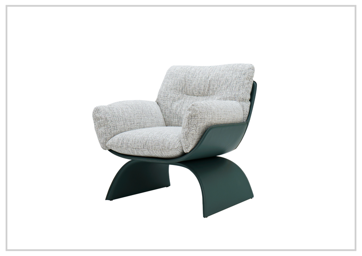 Klaussner Stellato Gray Leather Lounge Chair-Sofabed