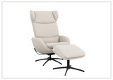 Fjords Stella Recliner Chair and Ottoman With Rocking Glide Swivel Base