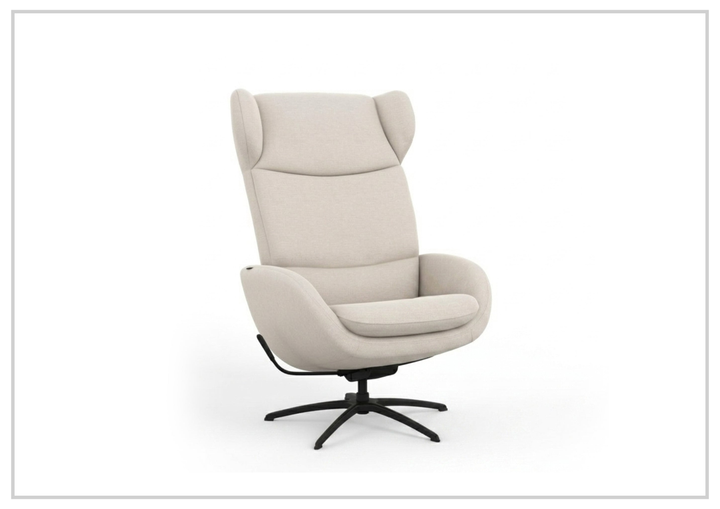 Fjords Stella Recliner Chair and Ottoman With Rocking Glide Swivel Base