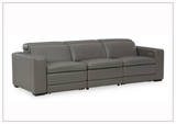 Titan 3-Seater Dual Power Leather Reclining Sofa in Two Colors