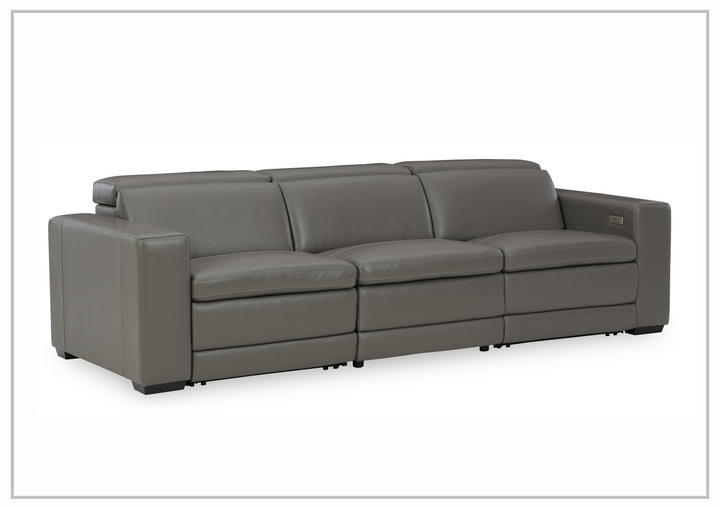 Gio Italia Titan 3-Seater Dual Power Leather Reclining Sofa