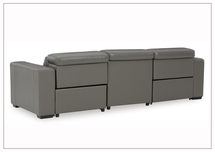 Gio Italia Titan 3-Seater Dual Power Leather Reclining Sofa