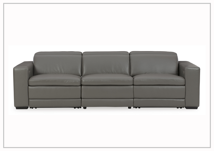 Gio Italia Titan 3-Seater Dual Power Leather Reclining Sofa