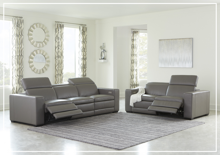 Gio Italia Titan 3-Seater Dual Power Leather Reclining Sofa