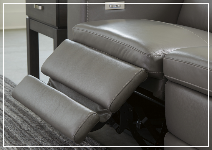Gio Italia Titan 3-Seater Dual Power Leather Reclining Sofa