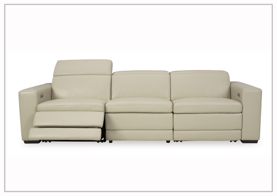 Gio Italia Titan 3-Seater Dual Power Leather Reclining Sofa