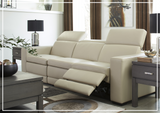 Titan 3-Seater Dual Power Leather Reclining Sofa in Two Colors