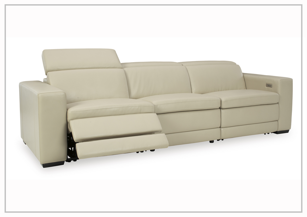 Gio Italia Titan 3-Seater Dual Power Leather Reclining Sofa
