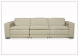 Titan 3-Seater Dual Power Leather Reclining Sofa in Two Colors