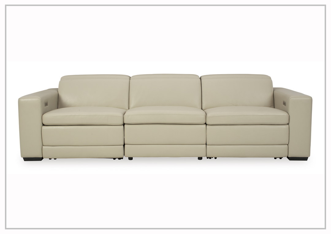 Gio Italia Titan 3-Seater Dual Power Leather Reclining Sofa