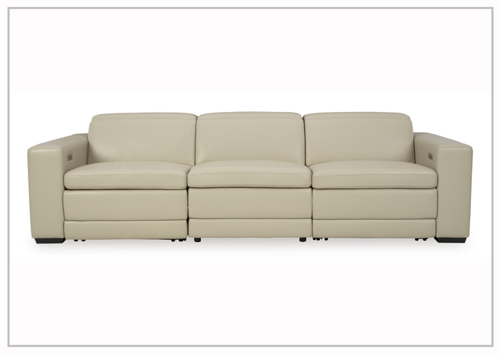 Gio Italia Titan 3-Seater Dual Power Leather Reclining Sofa