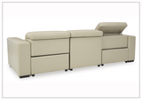 Titan 3-Seater Dual Power Leather Reclining Sofa in Two Colors