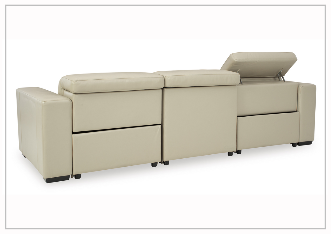 Gio Italia Titan 3-Seater Dual Power Leather Reclining Sofa