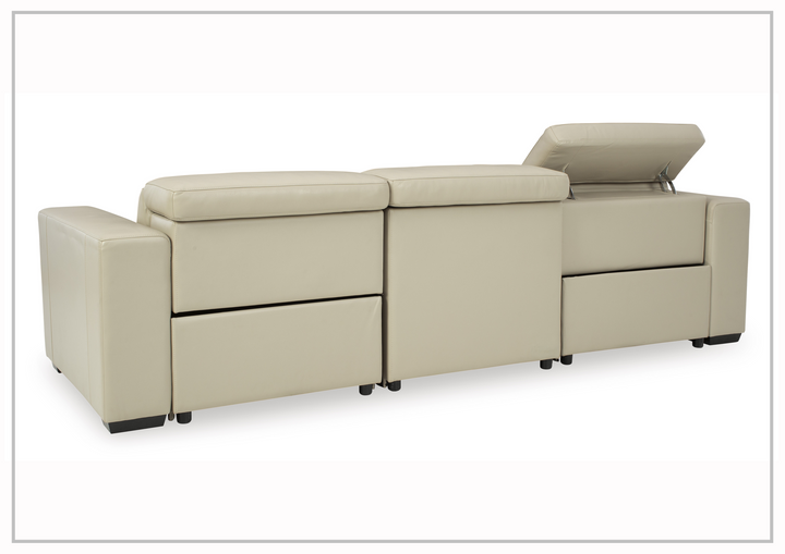 Gio Italia Titan 3-Seater Dual Power Leather Reclining Sofa