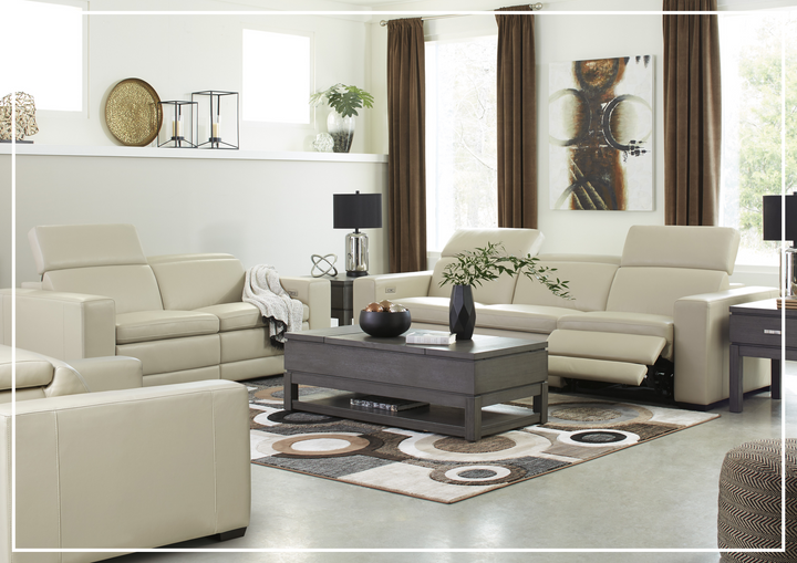 Gio Italia Titan 3-Seater Dual Power Leather Reclining Sofa