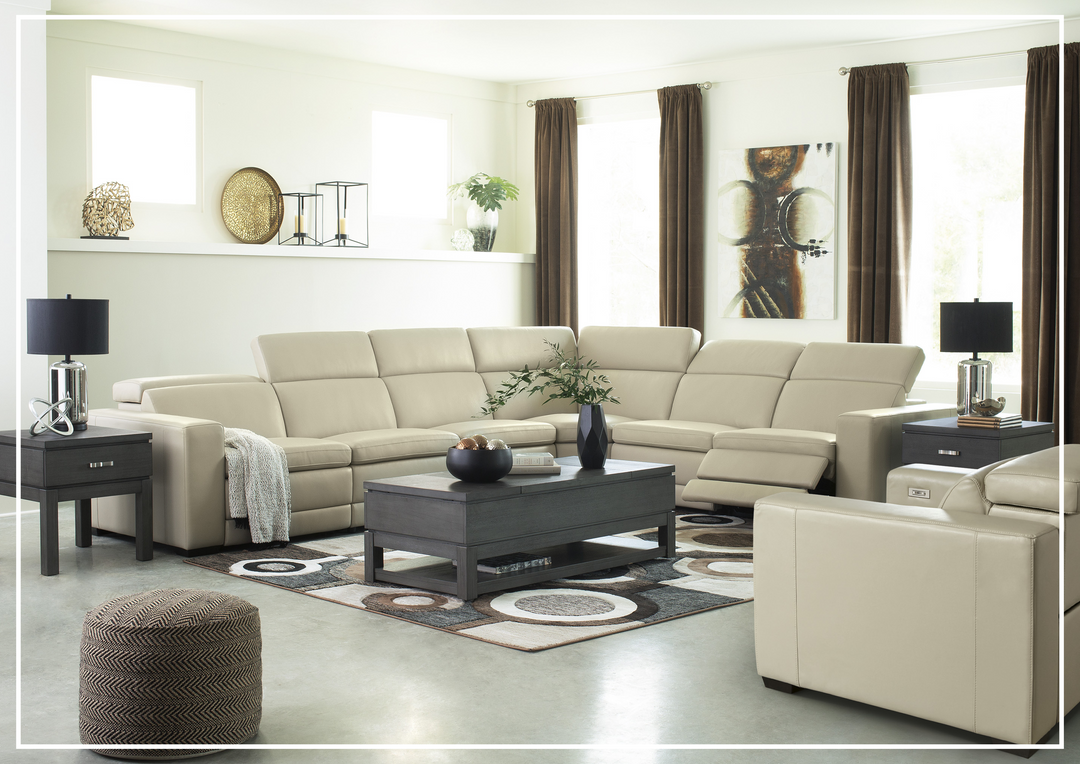 Titan 5-Seater Power Reclining Sectional in Two Colors