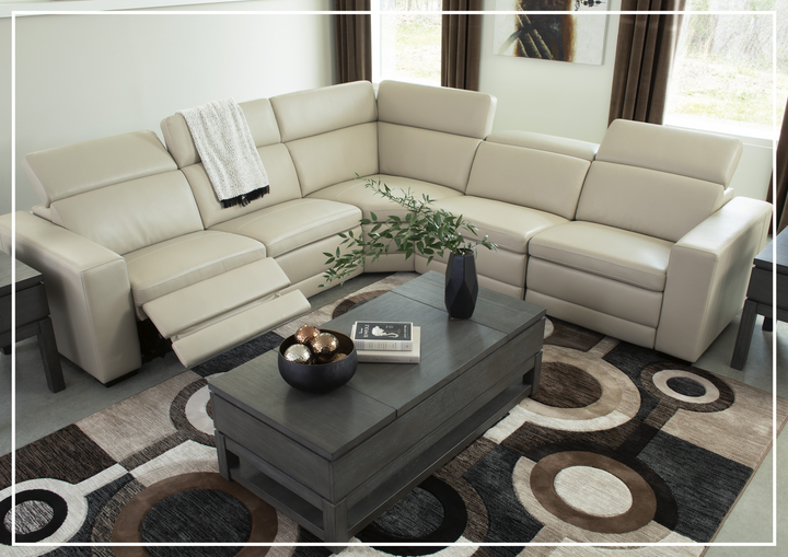 Gio Italia Titan 5-Seater Power Reclining Sectional
