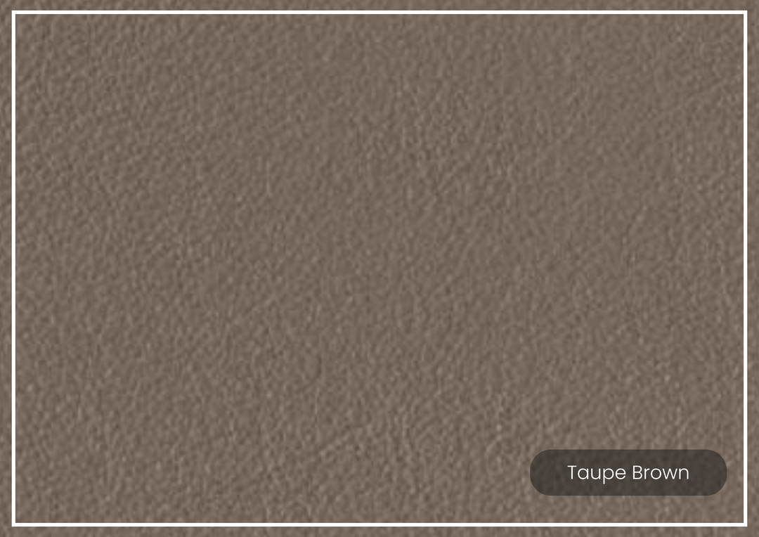 Hydeline Laguna Taupe Brown Leather 3-Seater Sofa with Rolled Arms