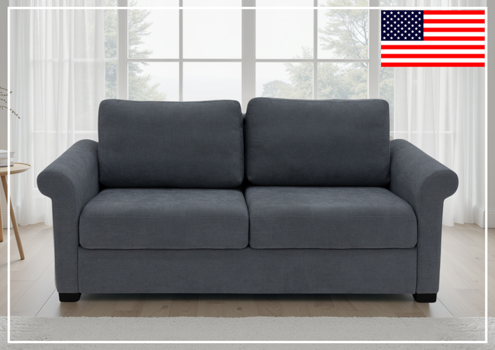Klaussner Casea Rolled Arm Fabric Queen Sleeper Sofa