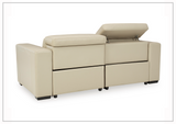 Gio Italia Titan 2-Seater Dual Power Leather Reclining Loveseat