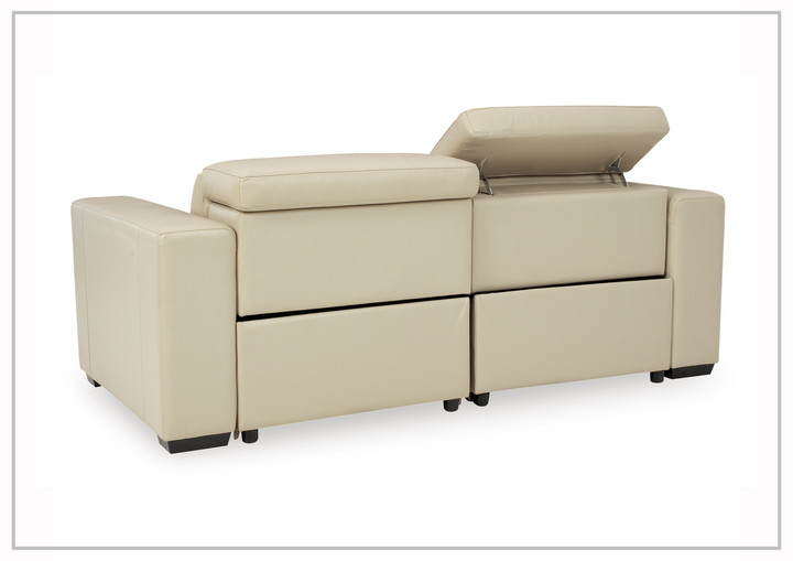 Gio Italia Titan 2-Seater Dual Power Leather Reclining Loveseat