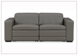 Titan 2-Seater Dual Power Leather Reclining Loveseat in two colors