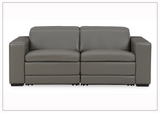 Gio Italia Titan 2-Seater Dual Power Leather Reclining Loveseat